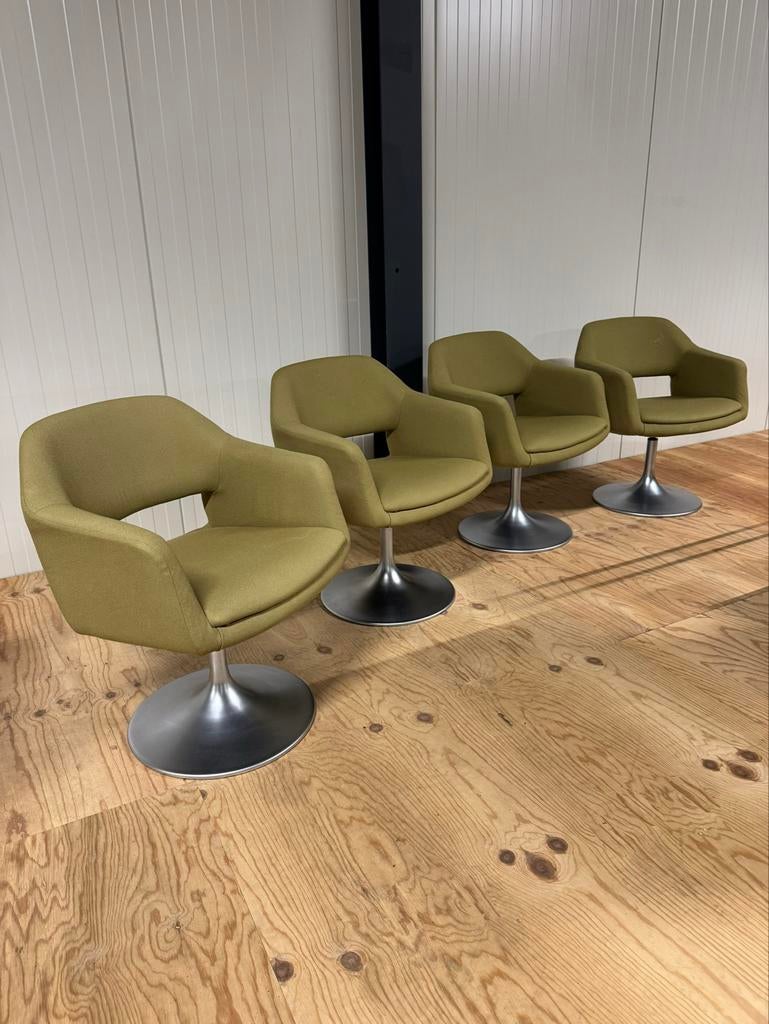 4 Vintage Borje Johanson Design Eetkamerstoelen, Ophalen, Gebruikt