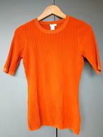 Stretch ribshirt mt S roestbruin met glitter randjes van H&M, H&M, Bruin, Ophalen of Verzenden, Zo goed als nieuw