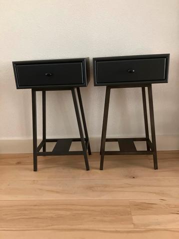 Nachtkastje / Bijzettafel - Zwart Metaal beschikbaar voor biedingen