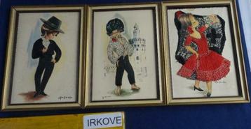 GALLARDA VINTAGE * Geborduurde Kaarten! 4 x * beschikbaar voor biedingen