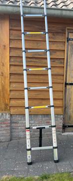 Inschuifbare Telescopische Ladder, Doe-het-zelf en Verbouw, Ladders en Trappen, Ophalen, Zo goed als nieuw, Ladder, Opvouwbaar of Inschuifbaar