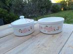 Jaren 70' Set ovenschalen Hedge Rose, Ophalen of Verzenden, Zo goed als nieuw