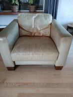 Leren fauteuil cognac, Ophalen, Gebruikt, 75 tot 100 cm