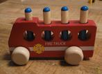 Pop up brandweerwagen, Kinderen en Baby's, Speelgoed | Houten speelgoed, Ophalen, Gebruikt, Overige typen