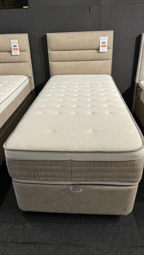 Eenpersoonsbed | Boxspring | incl. topper | Opbergruimte, Huis en Inrichting, Slaapkamer | Boxsprings, Nieuw, 90 cm, 200 cm, Eenpersoons