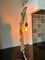 Unieke houten landelijke tafellamp, Ophalen