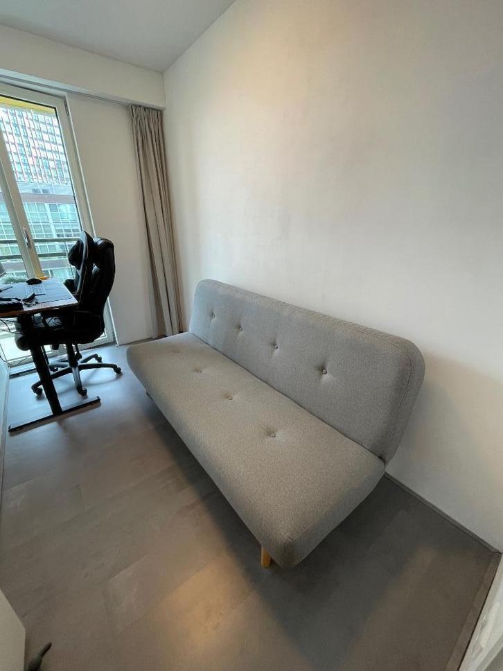 Slaapbank grijs, Huis en Inrichting, Slaapkamer | Slaapbanken, Zo goed als nieuw, 120 cm, 190 cm of minder, Twijfelaar, Grijs