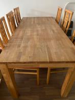 Eettafel met 6 stoelen en salontafel, Huis en Inrichting, Complete eetkamers, Ophalen, Gebruikt