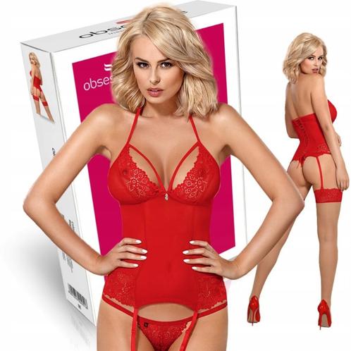 Korset en String nieuwe, Kleding | Dames, Ondergoed en Lingerie, Setje, Rood, Ophalen of Verzenden