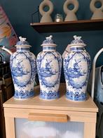 Delfts Blauwe Vazen Set, Ophalen of Verzenden