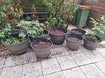 7 planten bakken buiten houtlook, Tuin en Terras, Bloembakken en Plantenbakken, Ophalen, Kunststof, Gebruikt, Minder dan 60 cm