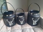 Donkerblauwe herten kaarsen/waxine lichtjes houders, Ophalen, Zo goed als nieuw, Overige materialen, Minder dan 25 cm