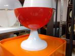 jaren 70 design ompot op voet rood wit kunststof retro, Ophalen of Verzenden, Huis en Inrichting