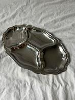 Vintage Franse inox serveerschaal/RVS hapjesschaal jaren 70, Ophalen, Overige materialen, Overige stijlen, Schaal of Schalen