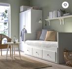 Ikea hemnes bedbank, Huis en Inrichting, Slaapkamer | Bedden, 80 cm, Gebruikt, Ophalen of Verzenden, Wit