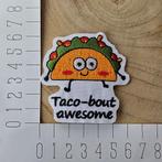 Strijk embleem applicatie Patch Taco - Taco bout awesome, D, Nieuw, Ophalen of Verzenden, D