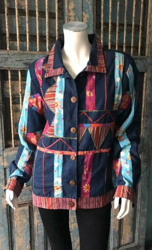 McKenzie spijkerjasje Boho Ibiza maat L, Kleding | Dames, Jassen | Zomer, Zo goed als nieuw, Maat 42/44 (L), Blauw, Verzenden