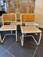 Vier (4) Marcel Breuer stoelen, made in italy, Huis en Inrichting, Stoelen, Ophalen, Gebruikt, Wit, Vier