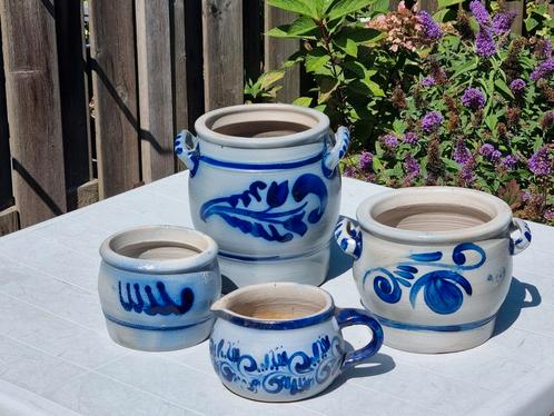 4 Keulse potten  diverse modellen                samen voor, Tuin en Terras, Bloempotten, Zo goed als nieuw, Steen, Binnen, Balkon