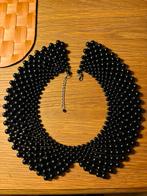Kraagketting zwart, Sieraden, Tassen en Uiterlijk, Kettingen, Ophalen of Verzenden, Gebruikt, Zwart, Overige materialen