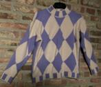 Nieuw! Prachtige  trui lila creme ruit, mooie details  42 44, Kleding | Dames, Overige kleuren, Maat 42/44 (L), Nieuw, Ophalen of Verzenden