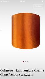 Colmore oranje velvet lampenkap, Ophalen, Wit, Rond, 25 tot 50 cm