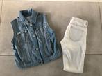 Setje | 2x | Spijker | Gilet | Spijkerbroek | Maat 122 / 128, Meisje, H&M, Ophalen of Verzenden, Zo goed als nieuw
