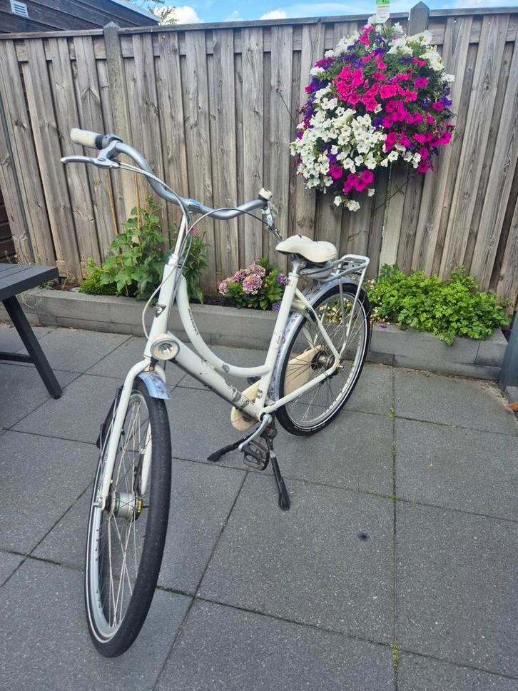 Witte Damesfiets - Lage Instap, Fietsen en Brommers, Fietsen | Dames | Damesfietsen, Gebruikt, Overige merken, (Extra) lage instap