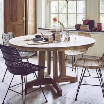 HK Living ronde eettafel teak beschikbaar voor biedingen