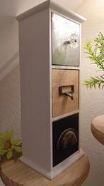Klein wit houten ladekastje met 3 lades, Huis en Inrichting, Kasten | Ladekasten, Ophalen, Minder dan 50 cm, Minder dan 100 cm