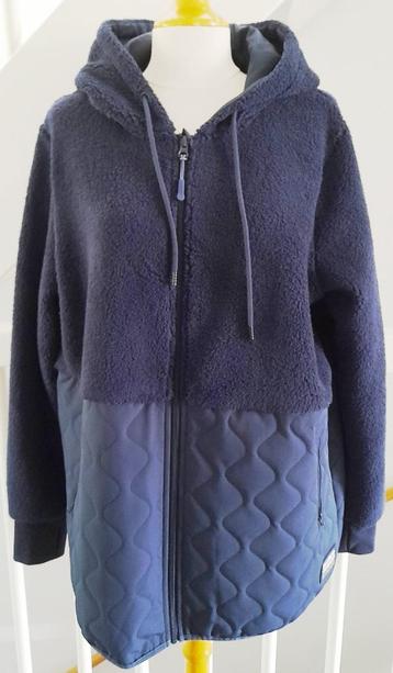 Donkerblauw vest/jas met capuchon maat L beschikbaar voor biedingen