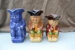 3 x Toby Jug w.o 1 effen blauw glazuur, Ophalen of Verzenden