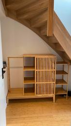 Ikea NORDKISA kledingkast bamboe incl. RAGRUND stellingkast, Ophalen, Met deur(en), 100 tot 150 cm, 100 tot 150 cm