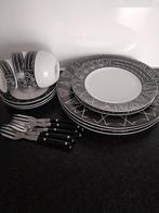 Servies  onderdelen zwart/wit, Ophalen of Verzenden