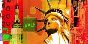 Schilderij van de Steden: Londen - Parijs - New York (nieuw) beschikbaar voor biedingen