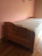 Grenen uitschuifbed Ikea 90x200, Huis en Inrichting, Ophalen, 90 cm, Eenpersoons, Bruin