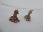 2 porseleinen kleine giraffen (nr 5), Ophalen of Verzenden, Zo goed als nieuw, Wild dier, Beeldje of Figuurtje