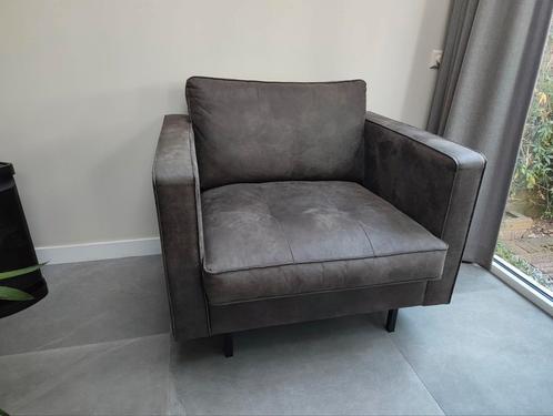 Loveseat fauteuil antraciet - BePureHome, Huis en Inrichting, Banken | Sofa's en Chaises Longues, Zo goed als nieuw, Eenpersoons
