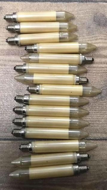 16x vintage kaarsjes / lampjes kerst beschikbaar voor biedingen