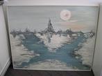 schilderij olieverf Retro / Vintage, Ophalen, Gebruikt, 50 tot 75 cm, Schilderij