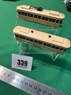 339 Wiking cremekleurige  tram motorwagen en aanhanger, Hobby en Vrije tijd, Modeltreinen | H0, Overige merken, Gelijkstroom, Ophalen of Verzenden