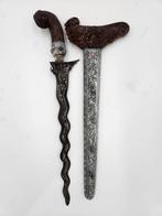 Keris Madura 11 Luk Pamor Ngulit Semangka Zilver KTB96, Antiek en Kunst, Verzenden