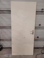 Witte binnendeur + kozijn en slot, Ophalen, Gebruikt, 80 tot 100 cm, Binnendeur