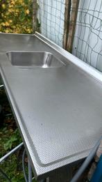 Rvs aanrechtblad, Tuin en Terras, Ophalen, Gebruikt, Rechthoekig, Rvs