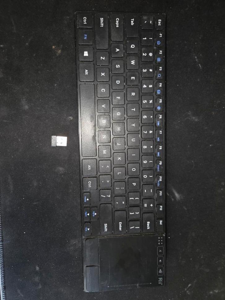 Draadloos Toetsenbord met Muispad - Zwart, Computers en Software, Toetsenborden, Zo goed als nieuw, Qwerty, Draadloos, Toetsenbord en muis-set