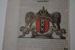 AMSTERDAM STADSWAPEN KROON LEEUWEN 1664 F. VON ZESEN E63, Antiek en Kunst, Kunst | Etsen en Gravures, Verzenden
