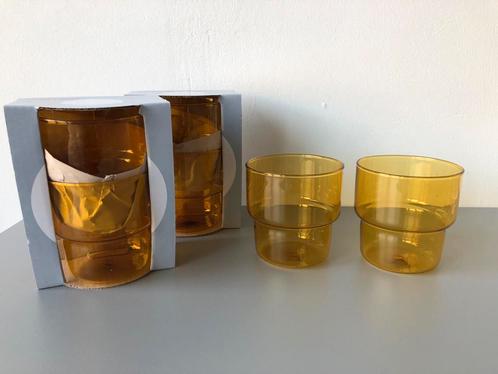 6 gele water- of limonadeglazen, Verzamelen, Glas en Borrelglaasjes, Nieuw, Ophalen of Verzenden