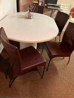 4 Montis Spica leren stoelen - €20 p/s, Huis en Inrichting, Stoelen, Gebruikt, Bruin, Leer, Ophalen of Verzenden