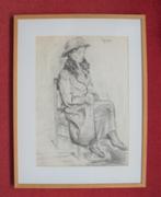 Piet van der Hem.(1885-1961).Dame in stoel., Antiek en Kunst, Ophalen