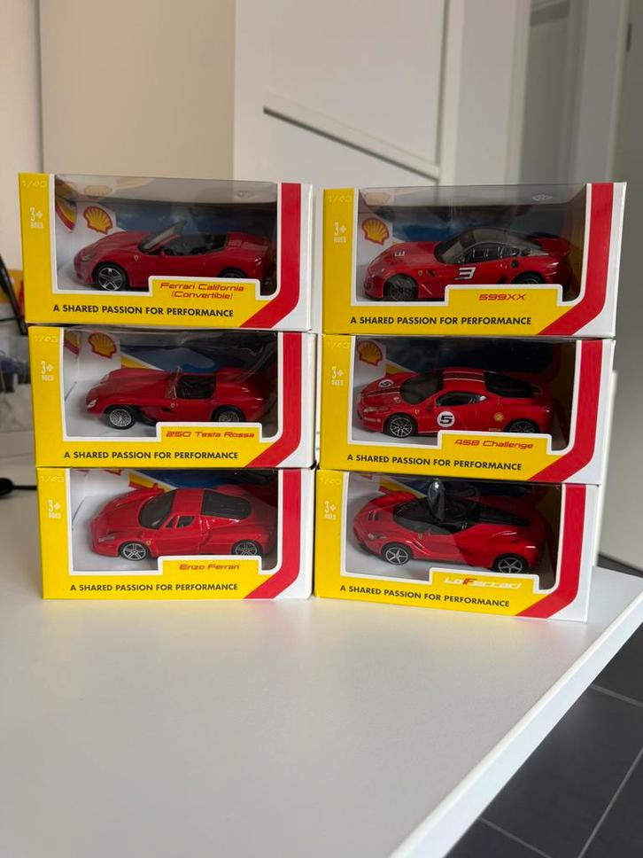 Set van 6 Ferrari 1:43 modelauto’s, Hobby en Vrije tijd, Modelauto's | 1:43, Nieuw, Auto, Overige merken, Ophalen of Verzenden